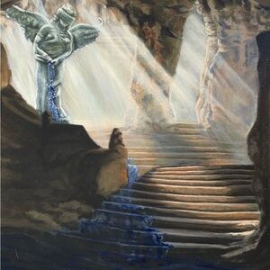 Water Bearing Angel - Original 20x16 Painting- Acrylic 2022